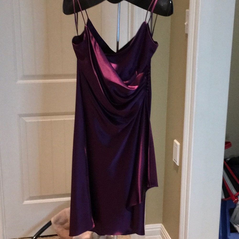 Rich plum colored, silk looking dress